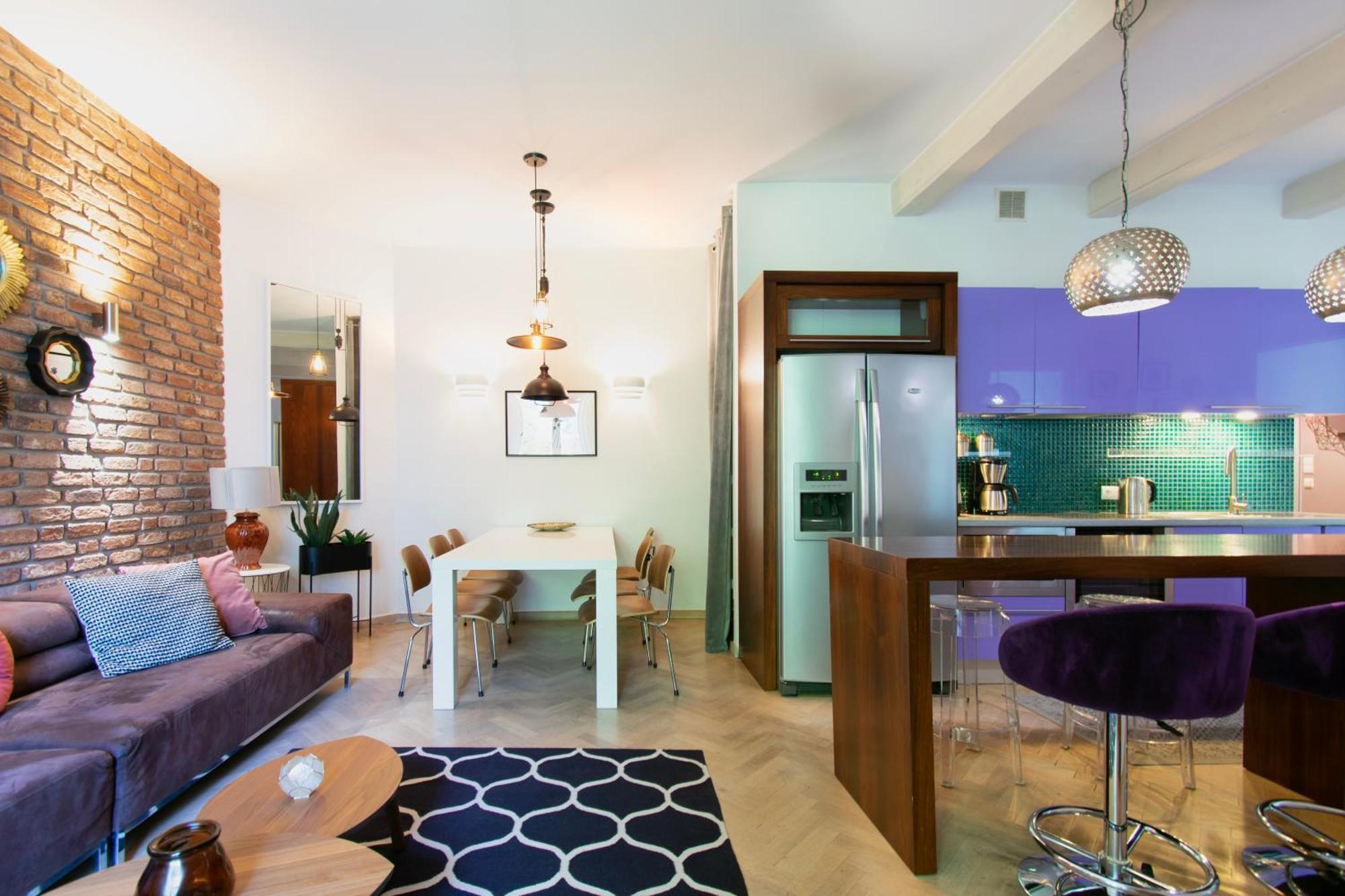 Spacious 3Br Apartment With Ac In Living Room, 2 Balconies 크라쿠프 외부 사진